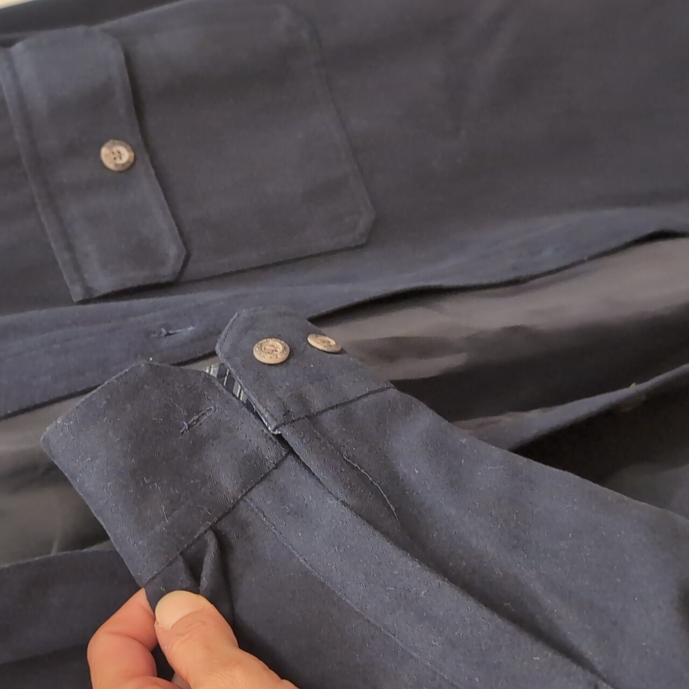Levi Solid Blue Heavy Lined Jacket/Shirt For Men M - Picture 8 of 10